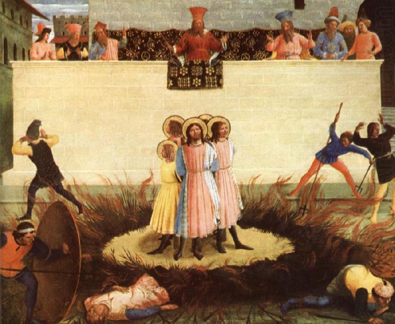 The attempted mary yrdom of ss Cosmas and damian, Fra Angelico